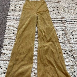 Gold Sparkly Flare Pants
